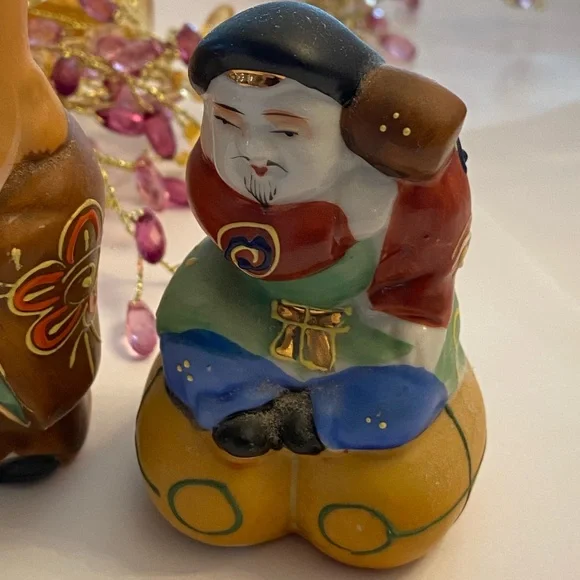 Vintage Chinese Ceramic Miniature Figurine Set Of 4